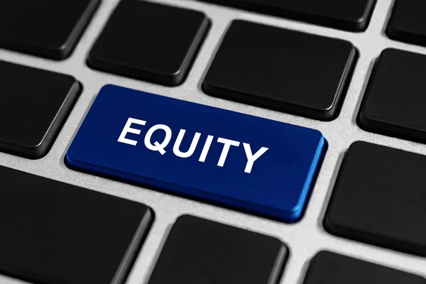 "equity" knop op het toetsenbord — Stockfoto