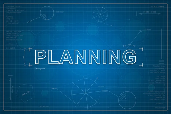 Blueprint планування — стокове фото