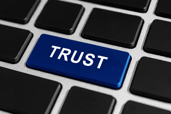 Trust button on keyboard — Stock Photo, Image