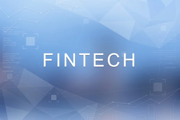 Fintech oder Finanztechnologie Wort — Stockfoto