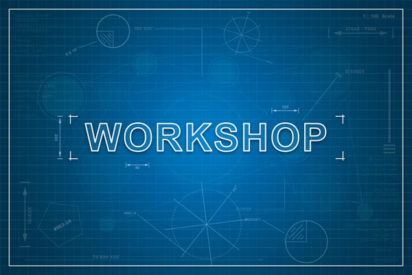 Blueprint of workshop — Stock Photo, Image