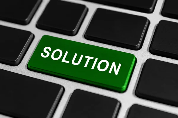 Solution button on keyboard — Stock Photo, Image