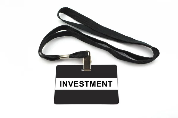 Befektetési jelvény elszigetelt fehér background — Stock Fotó