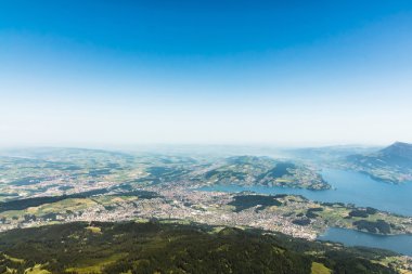 Lucerne görünümünde pilatus Dağı, İsviçre ile boşaltmak
