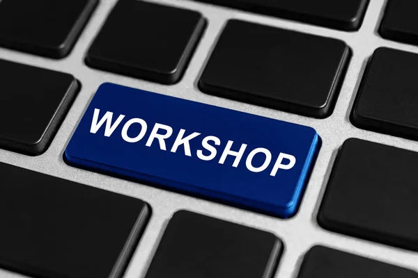 Workshop button on keyboard — Stock Photo, Image