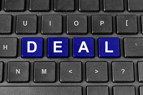 Business Deal Wort auf der Tastatur — Stockfoto