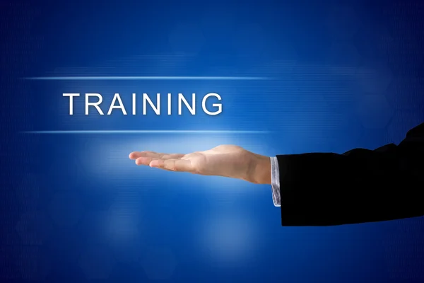 Training button on virtual screen — Stock Photo, Image