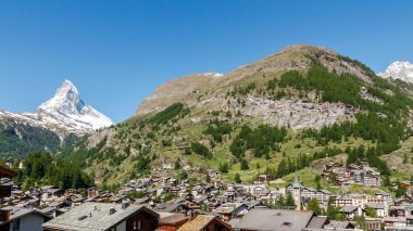 Zermatt ve dağ matterhorn, İsviçre