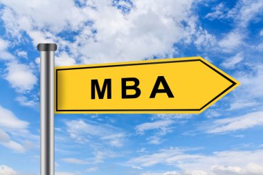 MBA veya iş idaresi yol işaret ustası