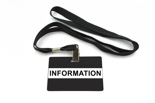 Informatie badge geïsoleerd op witte achtergrond — Stockfoto