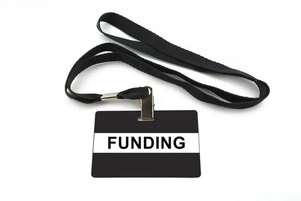 Funding badge isolated on white background — Stock Photo, Image