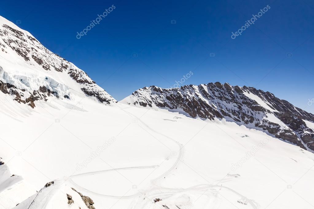 Swiss Alps mountain range, Jungfraujoch, Switzerland
