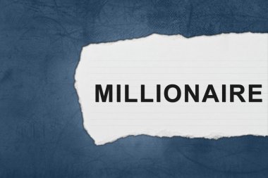 beyaz kağıt gözyaşları ile milyoner