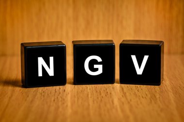 Siyah blokta NGV veya doğal gaz araç kelime