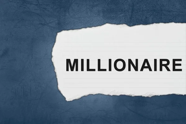 Millionnaire avec des larmes de papier blanc — Photo