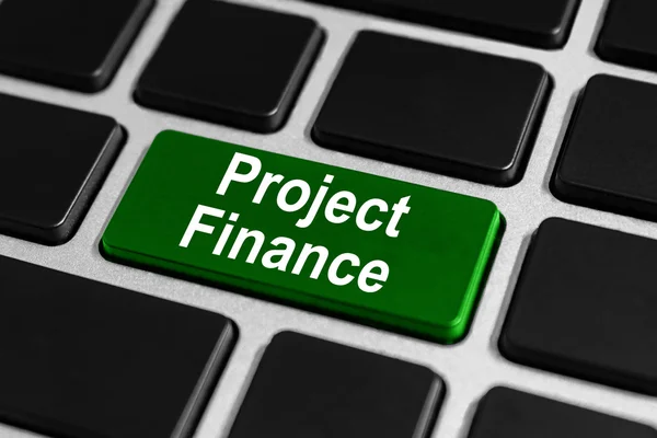 Project finance button on keyboard — Stock Photo, Image