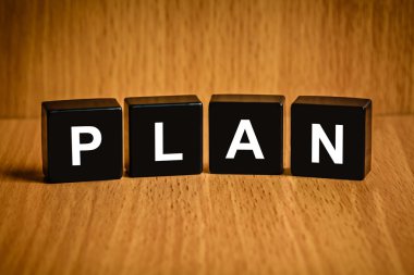 kelime siyah blokta planlama