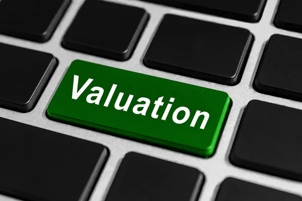 Valuation button on keyboard — Stock Photo, Image