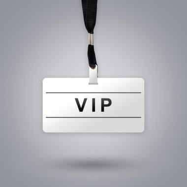VIP or Very Important Person on badge  clipart