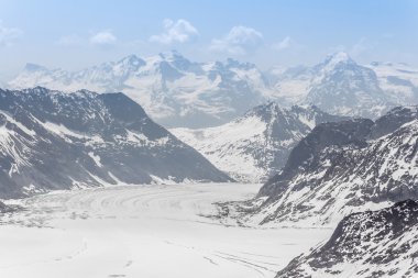 Aletsch Buzulu jungfraujoch, Alpler, İsviçre