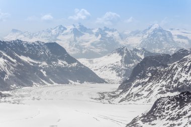 Aletsch Glacier in the Jungfraujoch, Alps, Switzerland clipart