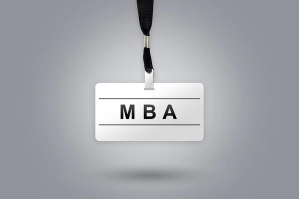 MBA or Master of Business Administration on badge — Stock Photo, Image