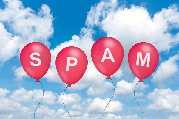 Spam text na balónek — Stock fotografie