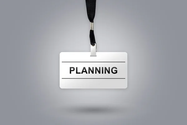 Planning on badge — Stock Photo, Image