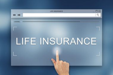 yandan basın web sitesi düğmesinde hayat sigortası