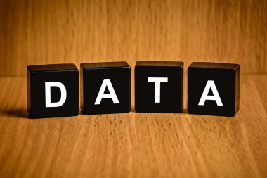 bilgi veri kelime siyah blok