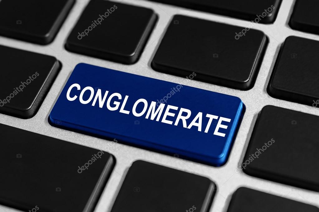 Business conglomerate button on keyboard, business concept