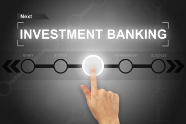 bir ekran arayüzü yatırım bankacılık düğmesini tıklayarak el