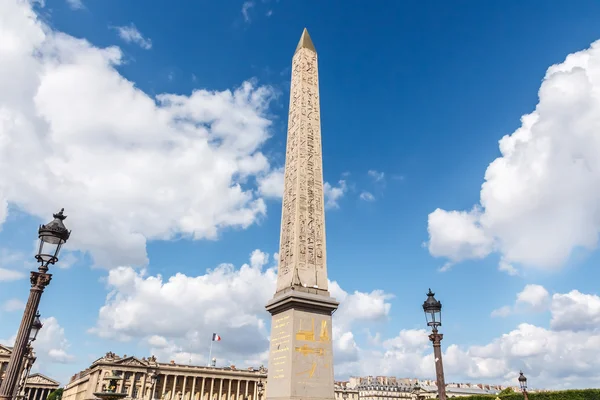 A Luxor egyiptomi obeliszk, a Place de la Concorde, Párizs, Franciaország — Stock Fotó