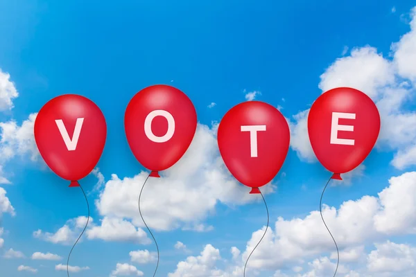 Vote text on balloon — Stock Photo, Image