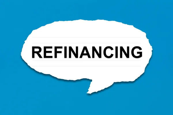 Refinancing with white paper tears — Stock Photo, Image