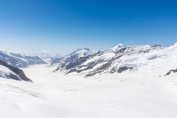 Glaciären Aletsch i jungfraujoch, Alperna, Schweiz — Stockfoto