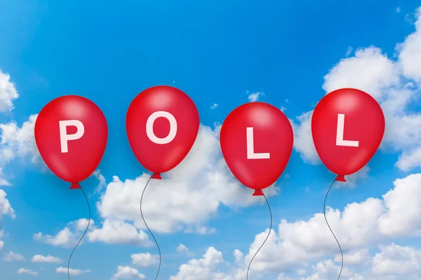 Politieke poll tekst op ballon — Stockfoto