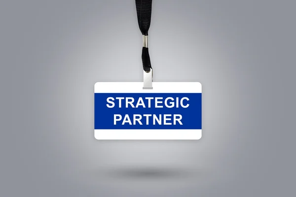 Strategisk partner på badge — Stockfoto