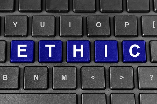 Palabra ética en el teclado — Foto de Stock
