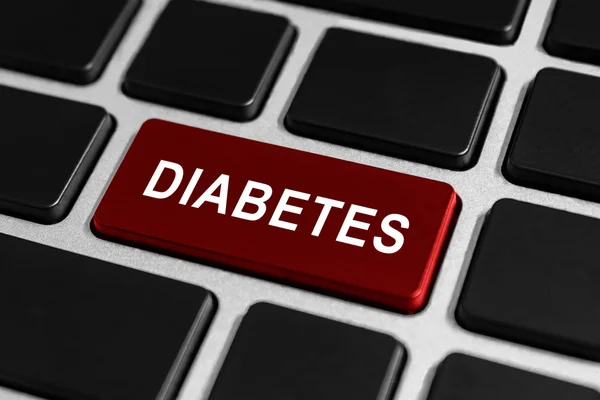 Кнопка диабета на клавиатуре — стоковое фото