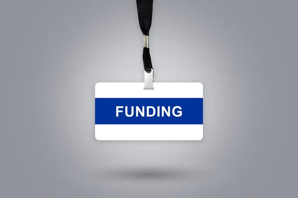 Funding on badge — Stock Photo, Image