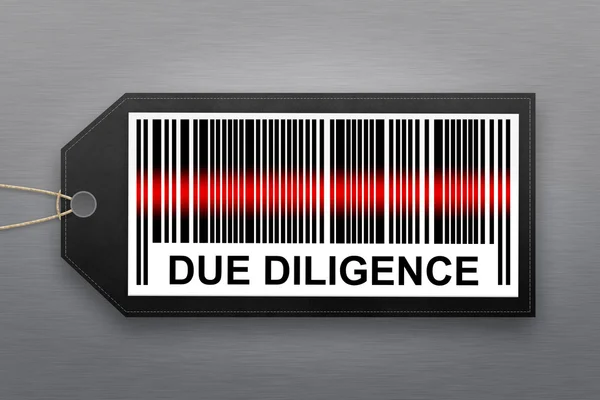 Due diligence barcode — Stock Photo, Image