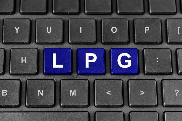 LPG або скраплений нафтовий газ на клавіатурі — стокове фото