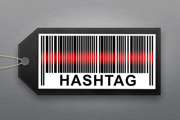 Hashtag código de barras, concepto de tecnología —  Fotos de Stock