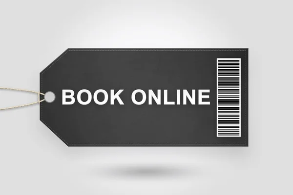 Boek online prijskaartje — Stockfoto