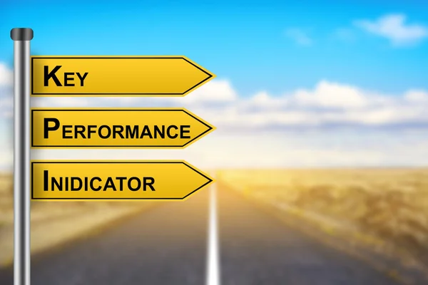 KWW lub Key Performance Indicator słowa na znak żółty — Zdjęcie stockowe