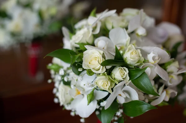 Lindo Buquê Casamento Com Flores — Fotografia de Stock