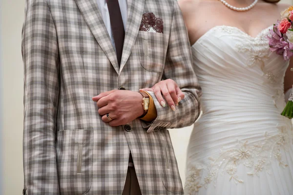 Sposa e sposo cerimonia nuziale — Foto Stock