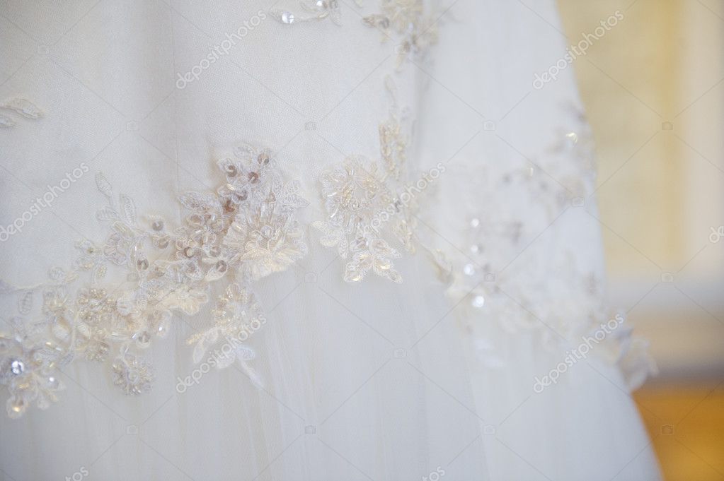 White Wedding Dress Close Stock Photo by ©ValeevF 105846000