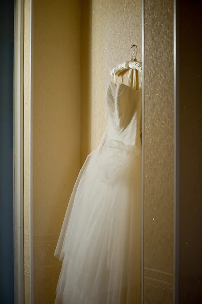Vestido Noiva Bonito Branco — Fotografia de Stock